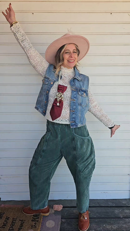 Pine Green Corduroy Pants