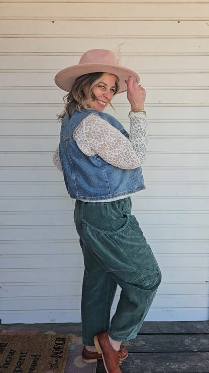 Pine Green Corduroy Pants