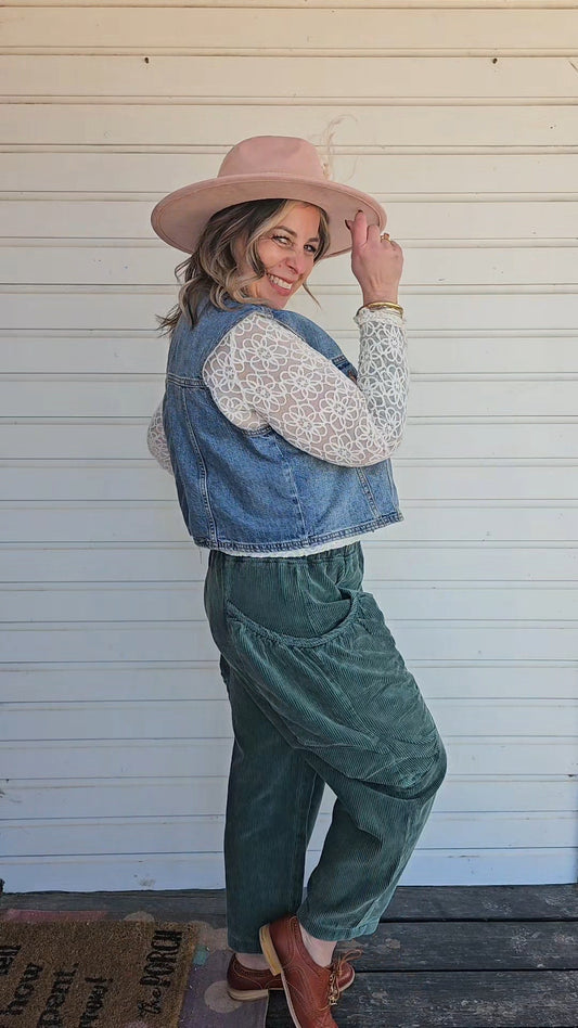 Pine Green Corduroy Pants
