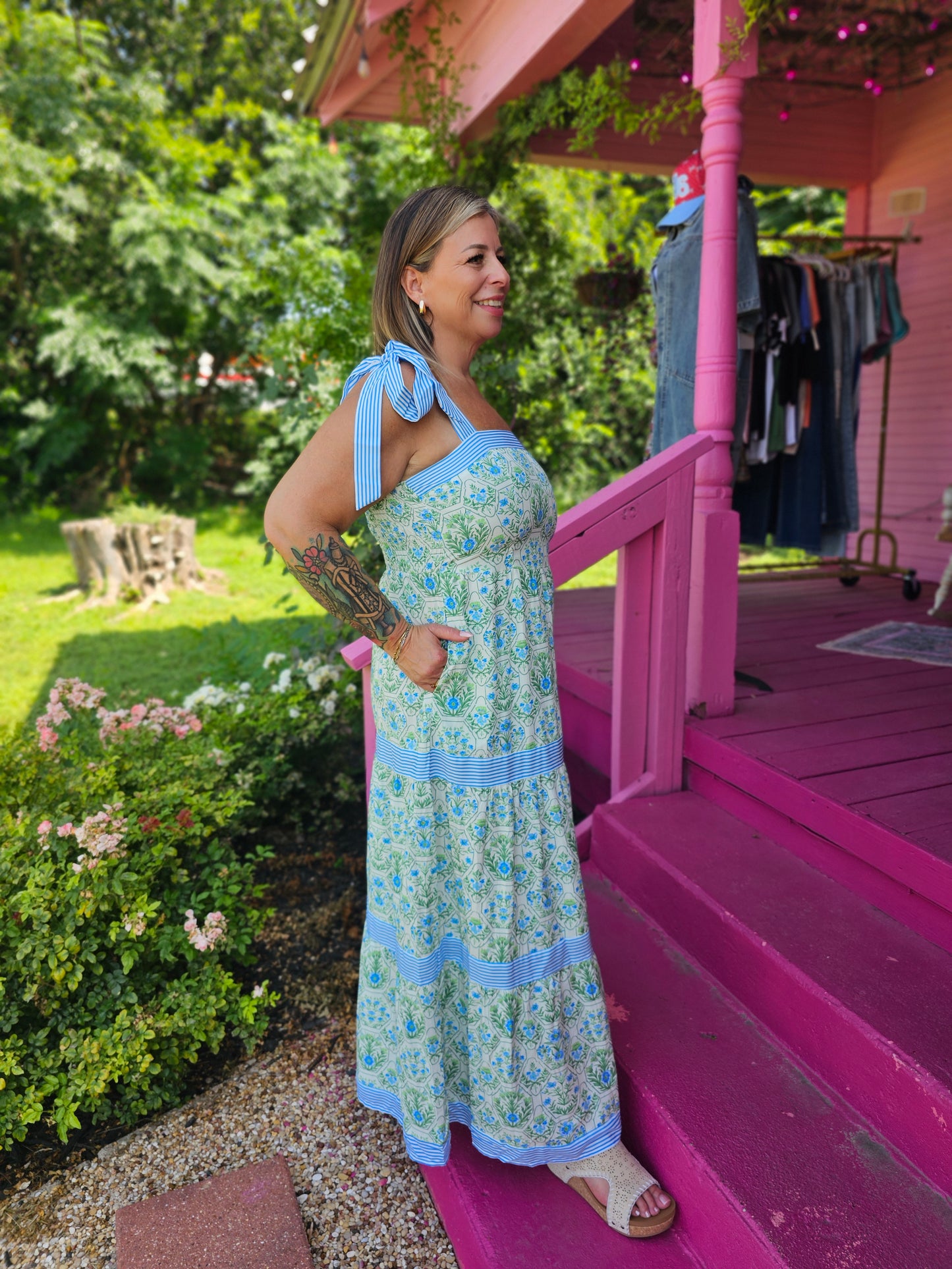 Blue Floral Dress