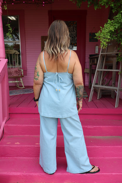 Blue Linen Set