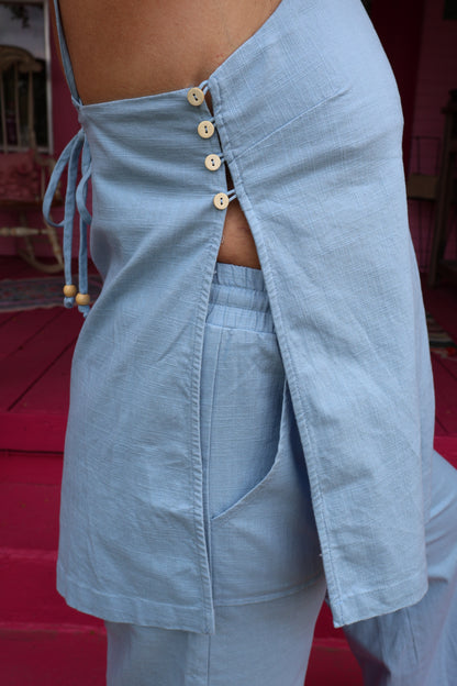 Blue Linen Set