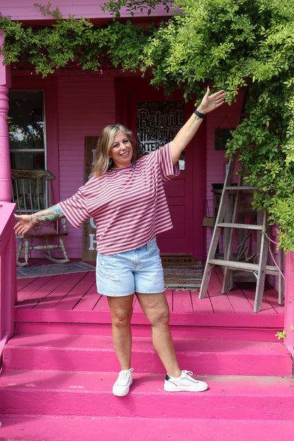 Boyfriend Stripe Top