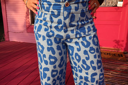 Cropped Leopard Pants
