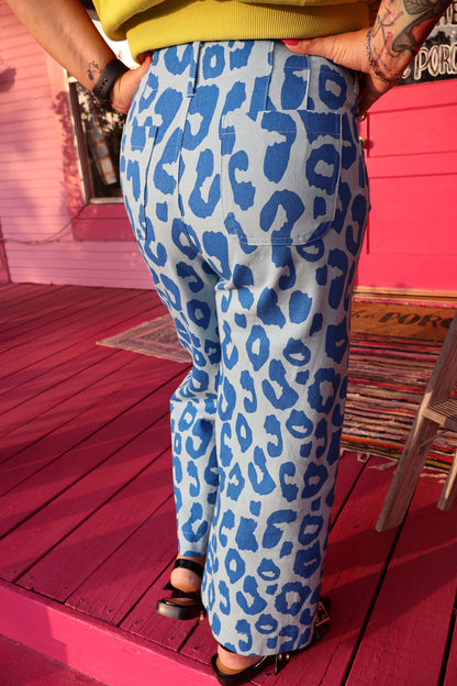 Cropped Leopard Pants