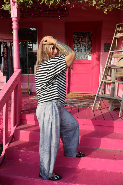 Denim Like Barrel Pants