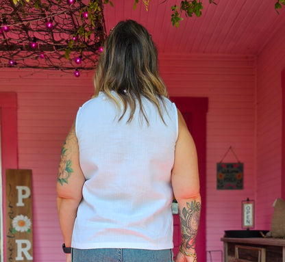 Linen Sleeveless Top