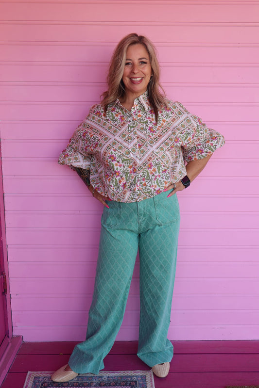 Ivory Floral Shirt