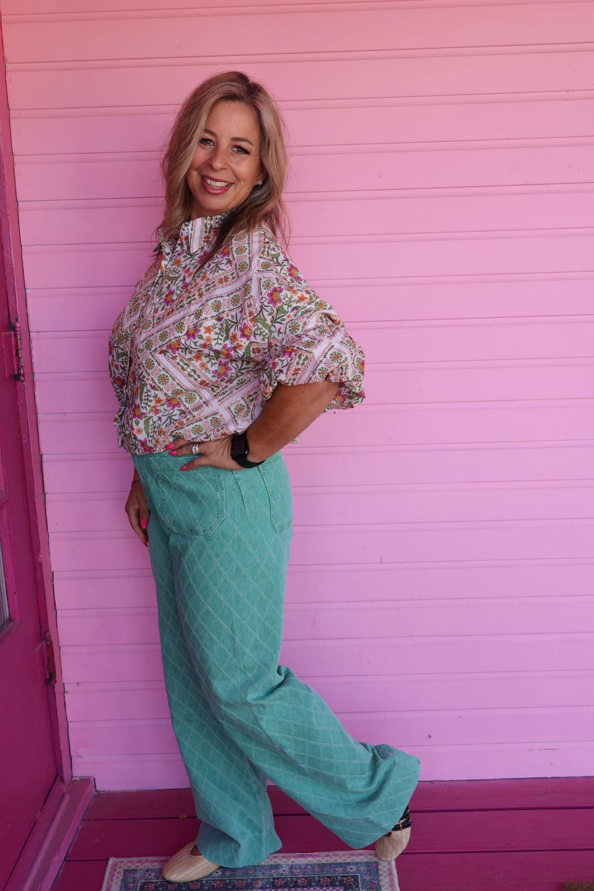 Ivory Floral Shirt